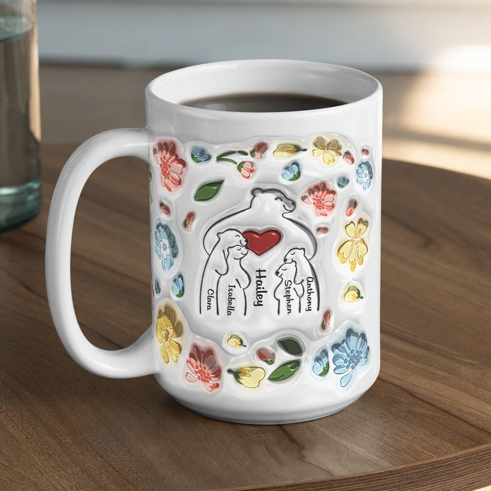 Mama Bear - Personalized Custom 3D Inflated Effect Mug - Image 4