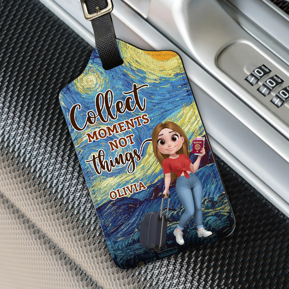 Marble Elegance - Personalized Custom Luggage Tag - Image 2