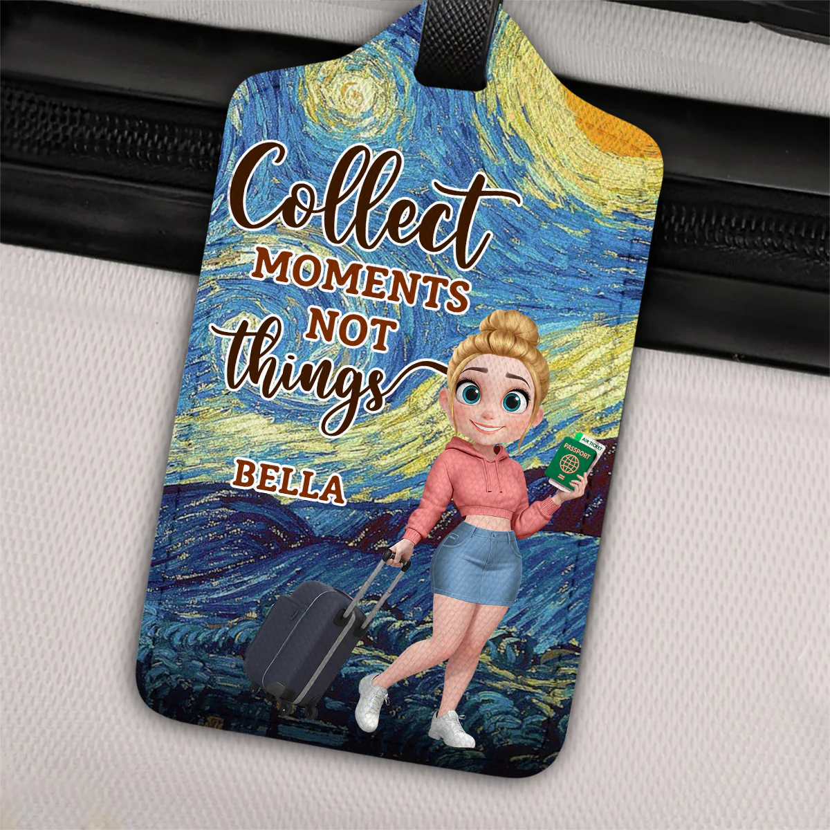 Marble Elegance - Personalized Custom Luggage Tag - Image 3