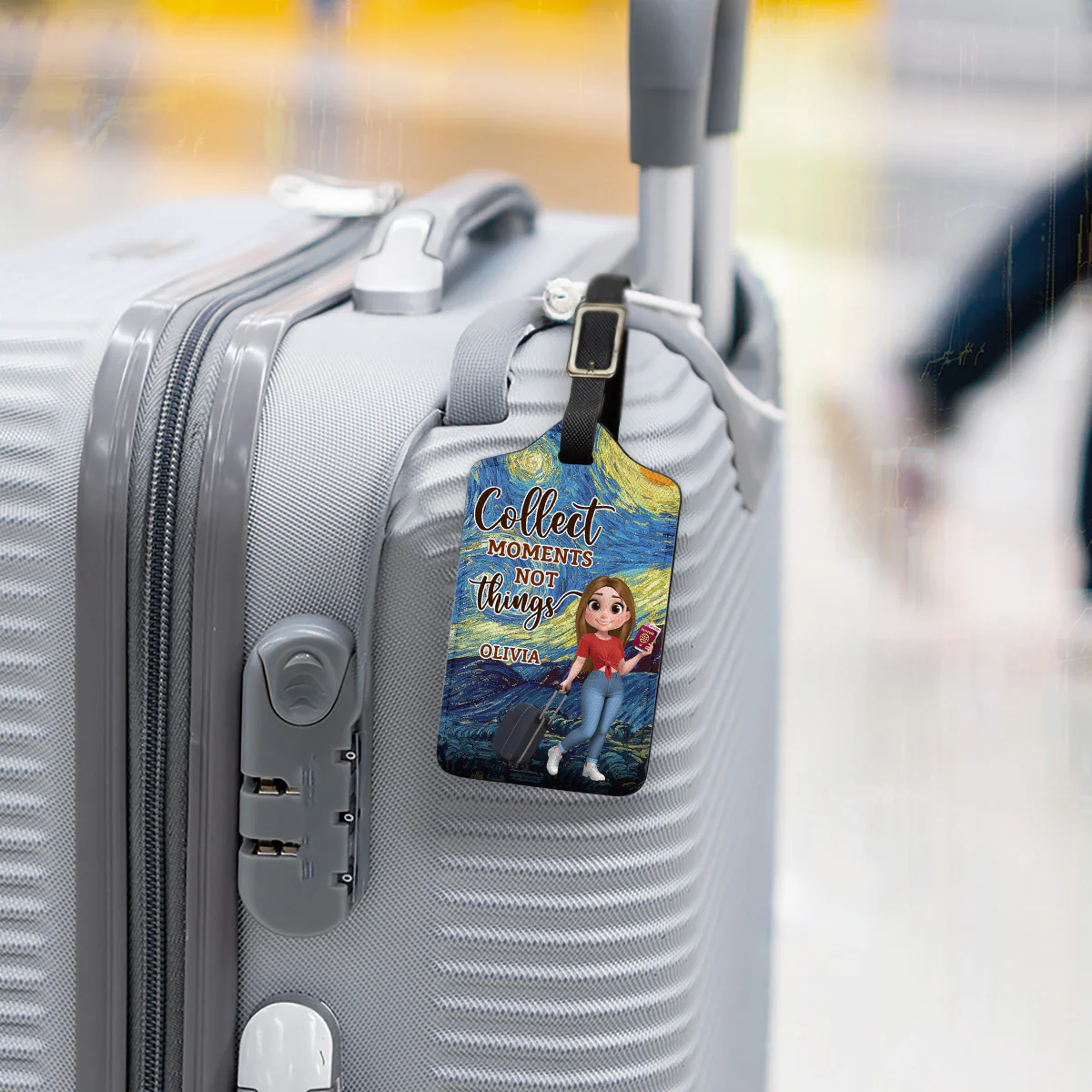 Marble Elegance - Personalized Custom Luggage Tag - Image 4
