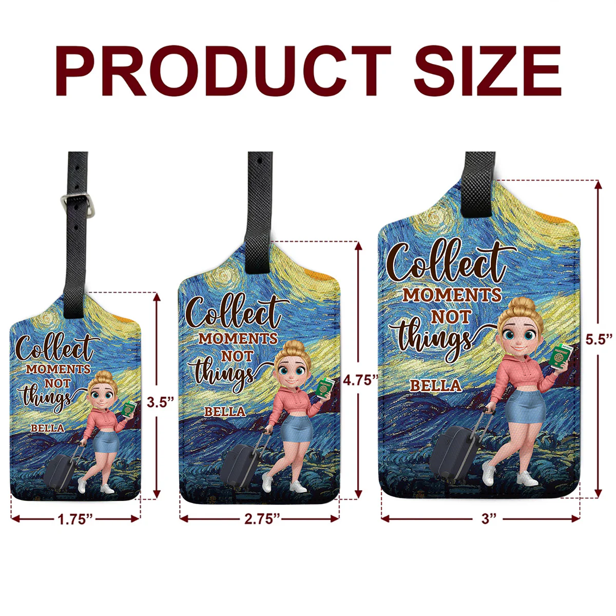 Marble Elegance - Personalized Custom Luggage Tag - Image 6