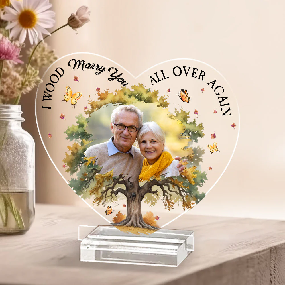 Marry You All Over Again - Personalized Custom Acrylic Plaque With Base - Image 3