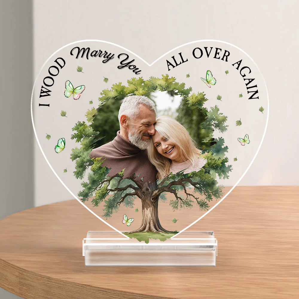 Marry You All Over Again - Personalized Custom Acrylic Plaque With Base - Image 5