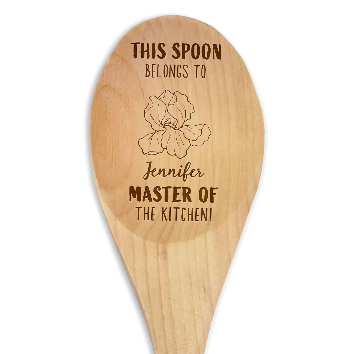 Master Of The Kitchen - Personalized Custom Engraved Wooden Spoon - Image 2