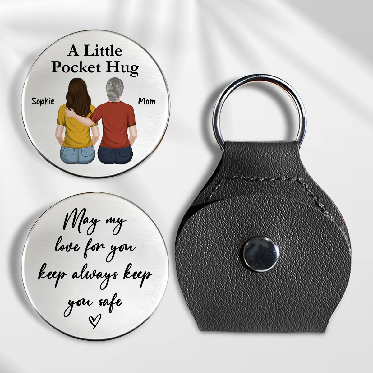 May My Love Keep You Safe - Personalized Custom Pocket Hug