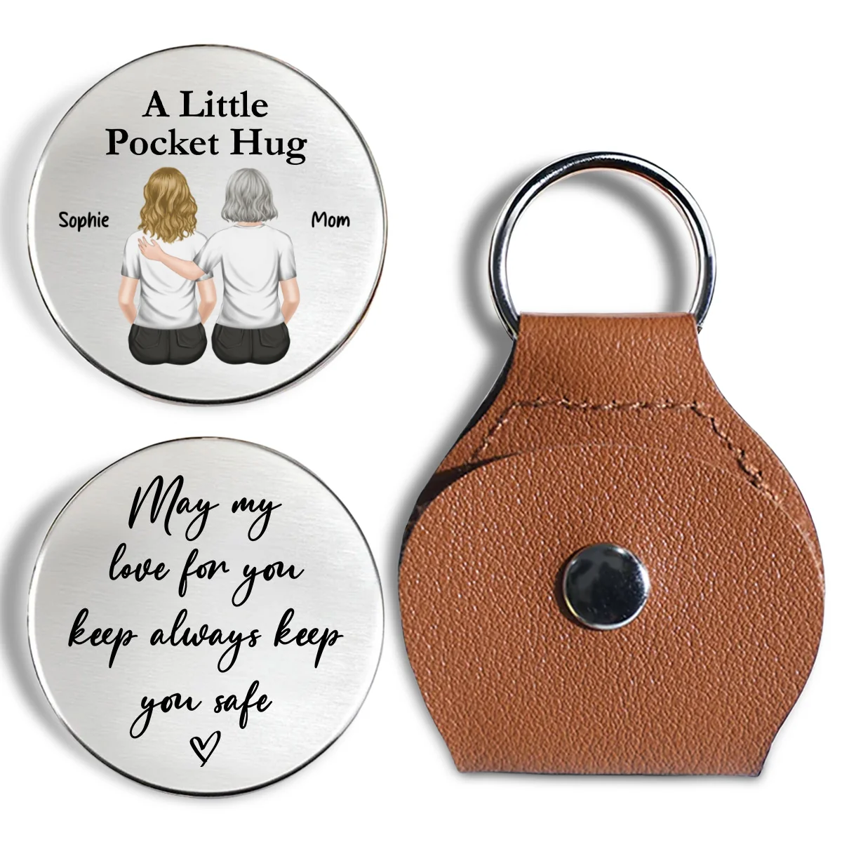 May My Love Keep You Safe - Personalized Custom Pocket Hug - Image 6
