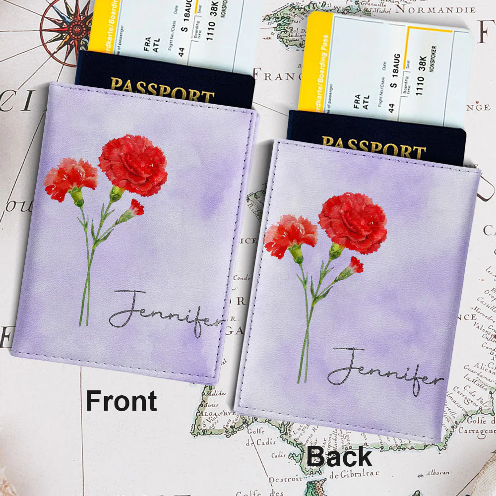May You Blossom Like A Flower - Personalized Custom Passport Cover - Image 2