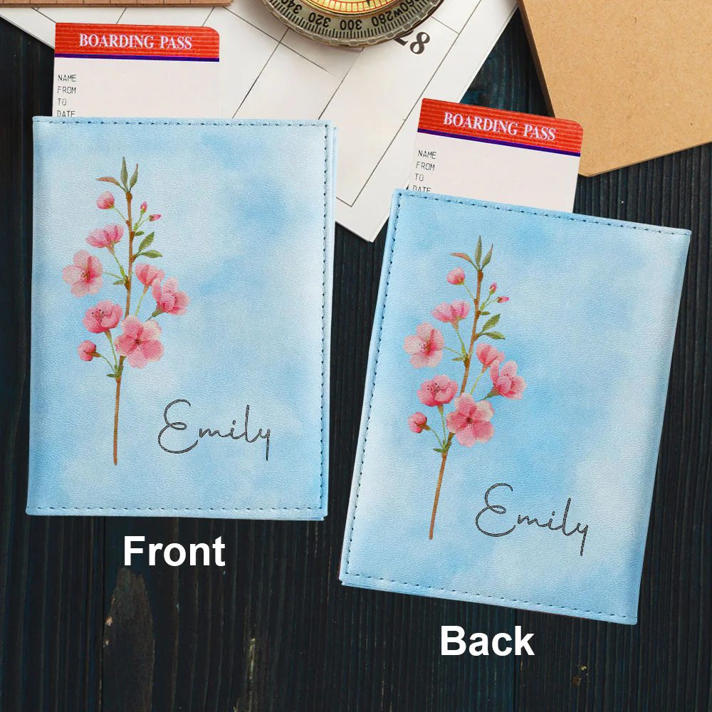 May You Blossom Like A Flower - Personalized Custom Passport Cover - Image 3