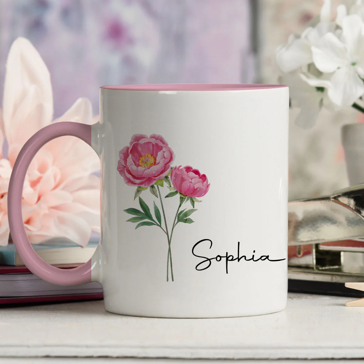 Me And My Better Half - Personalized Custom Accent Mug - Image 5