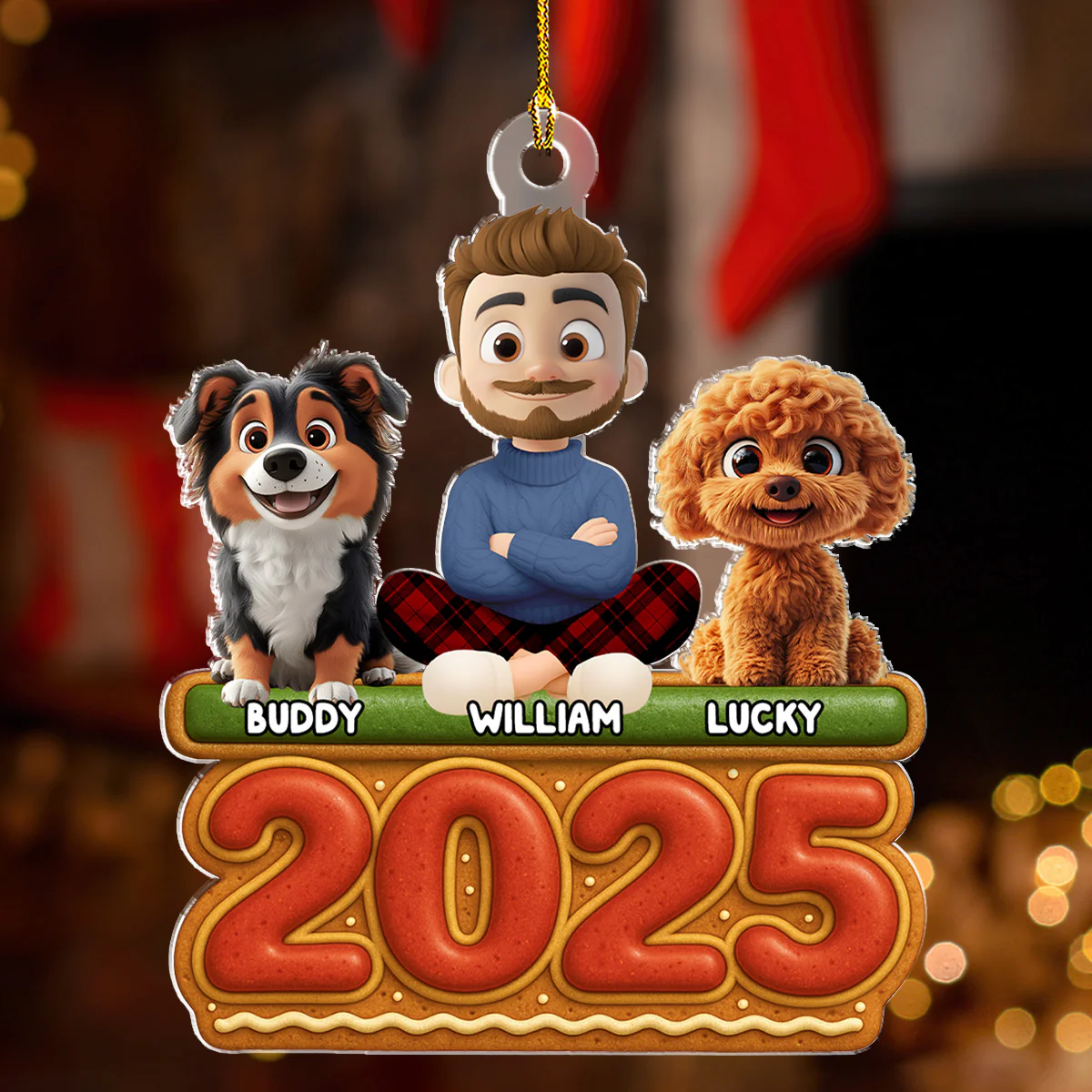 Me And My Dog Cookies - Personalized Custom Acrylic Ornament - Image 2