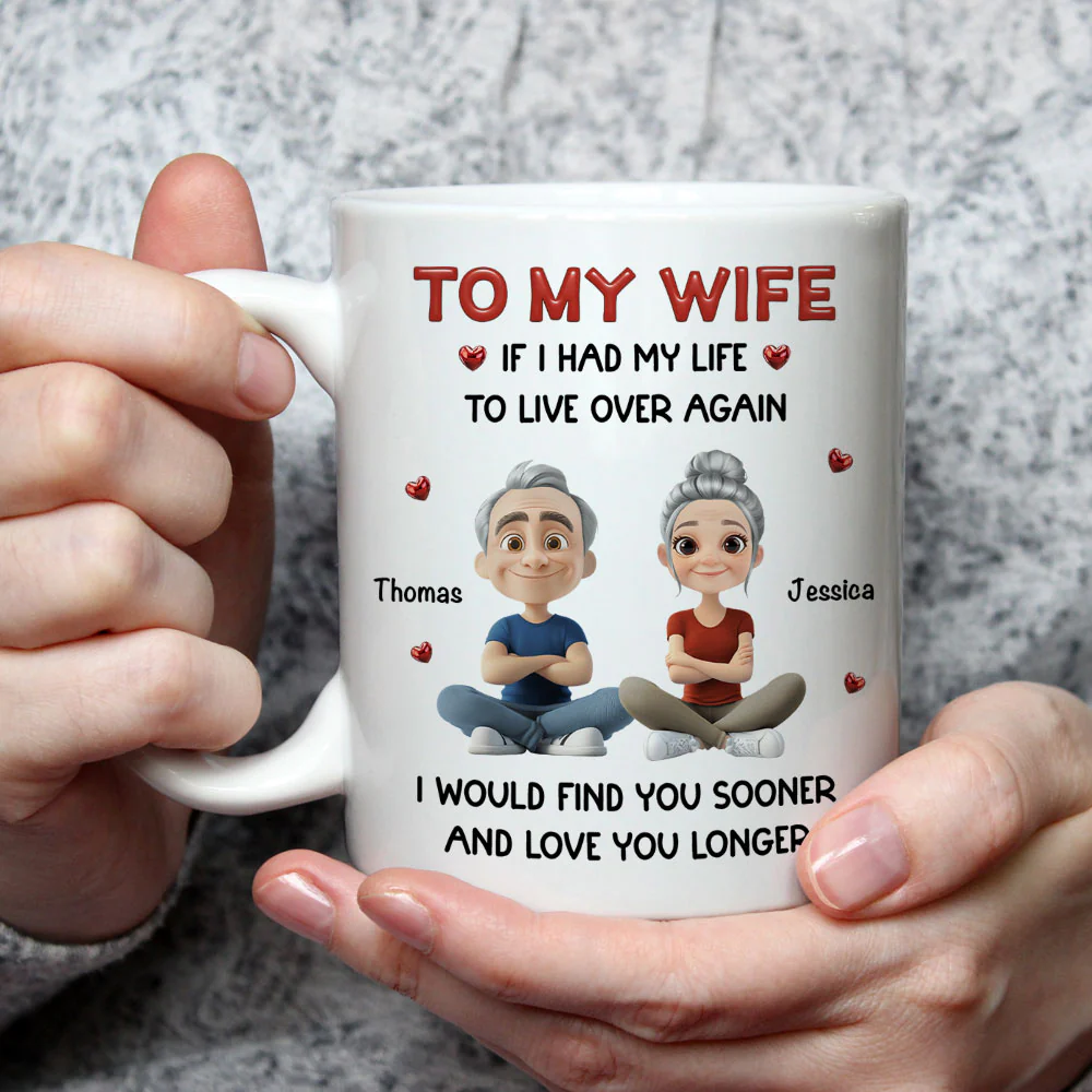 Meant For Each Other - Personalized Custom 3D Inflated Effect Coffee Mug - Image 3
