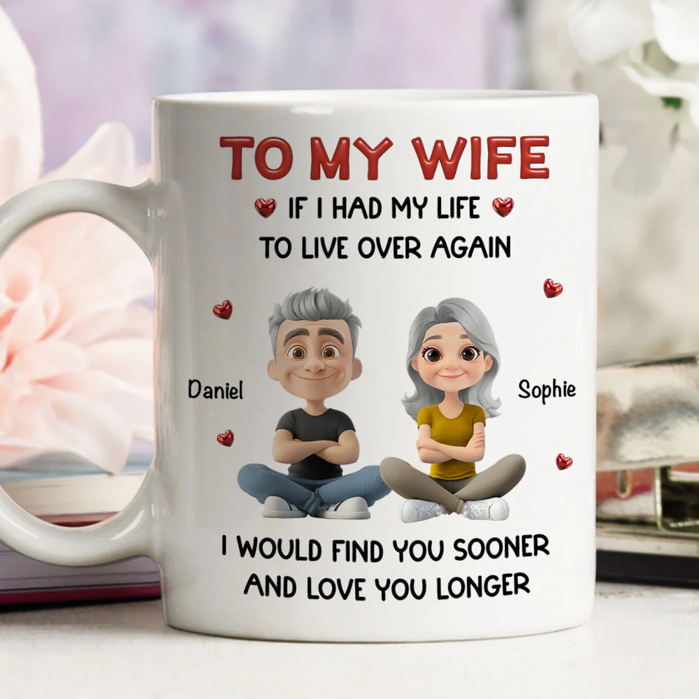 Meant For Each Other - Personalized Custom 3D Inflated Effect Coffee Mug - Image 4