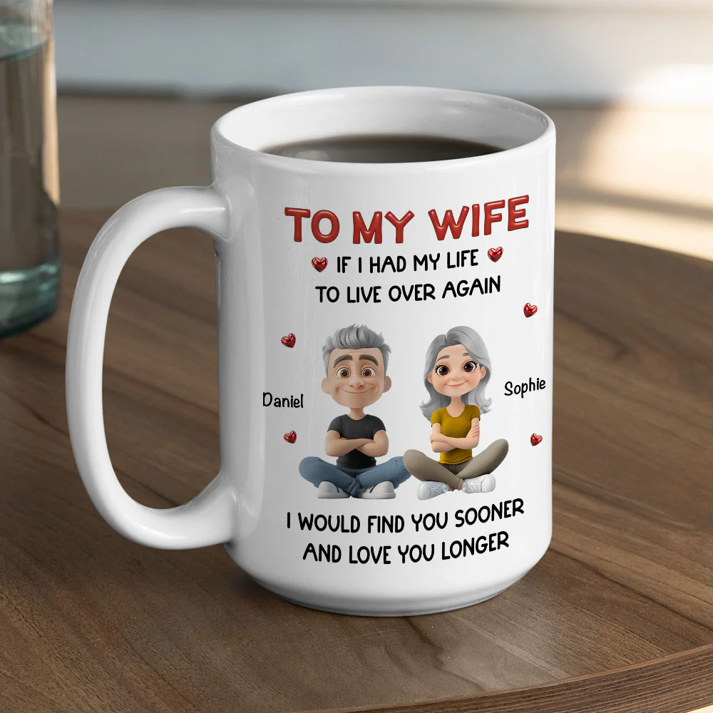 Meant For Each Other - Personalized Custom 3D Inflated Effect Coffee Mug - Image 5