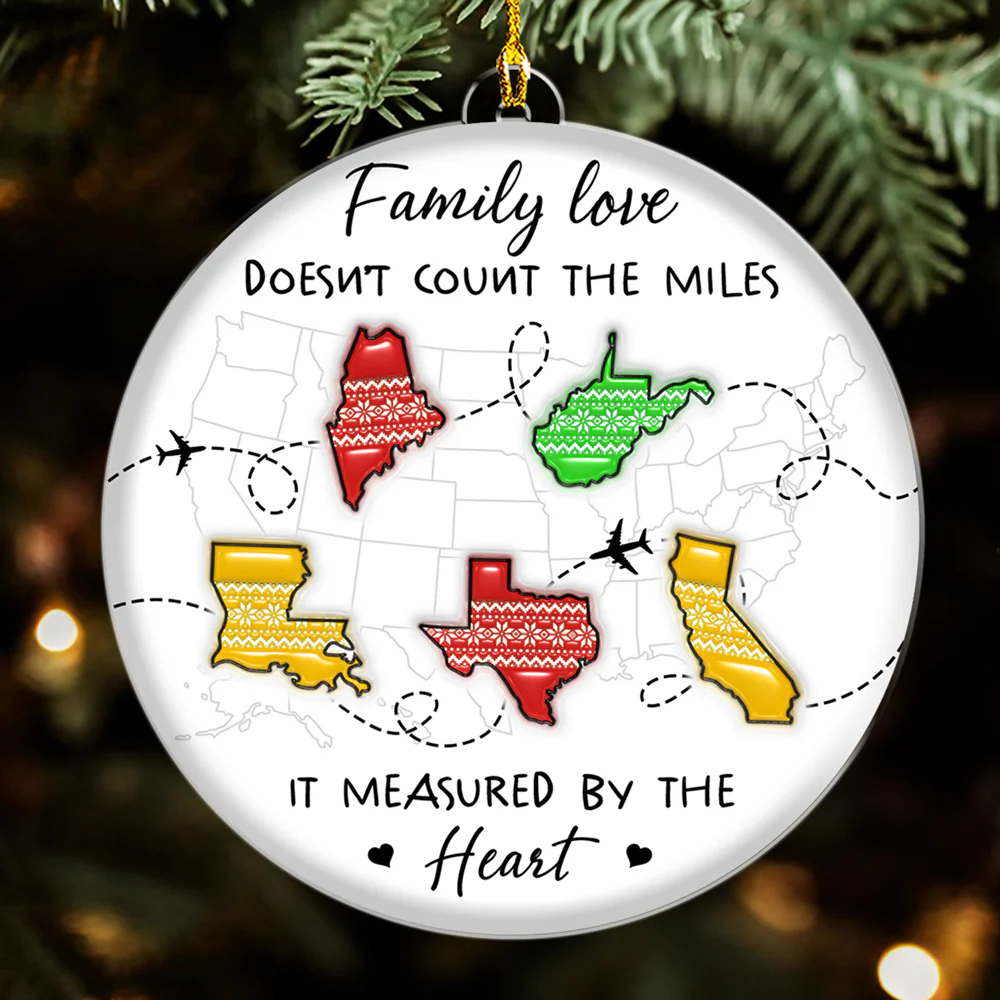 Measured By Heart - Personalized Custom Acrylic Ornament - Image 2
