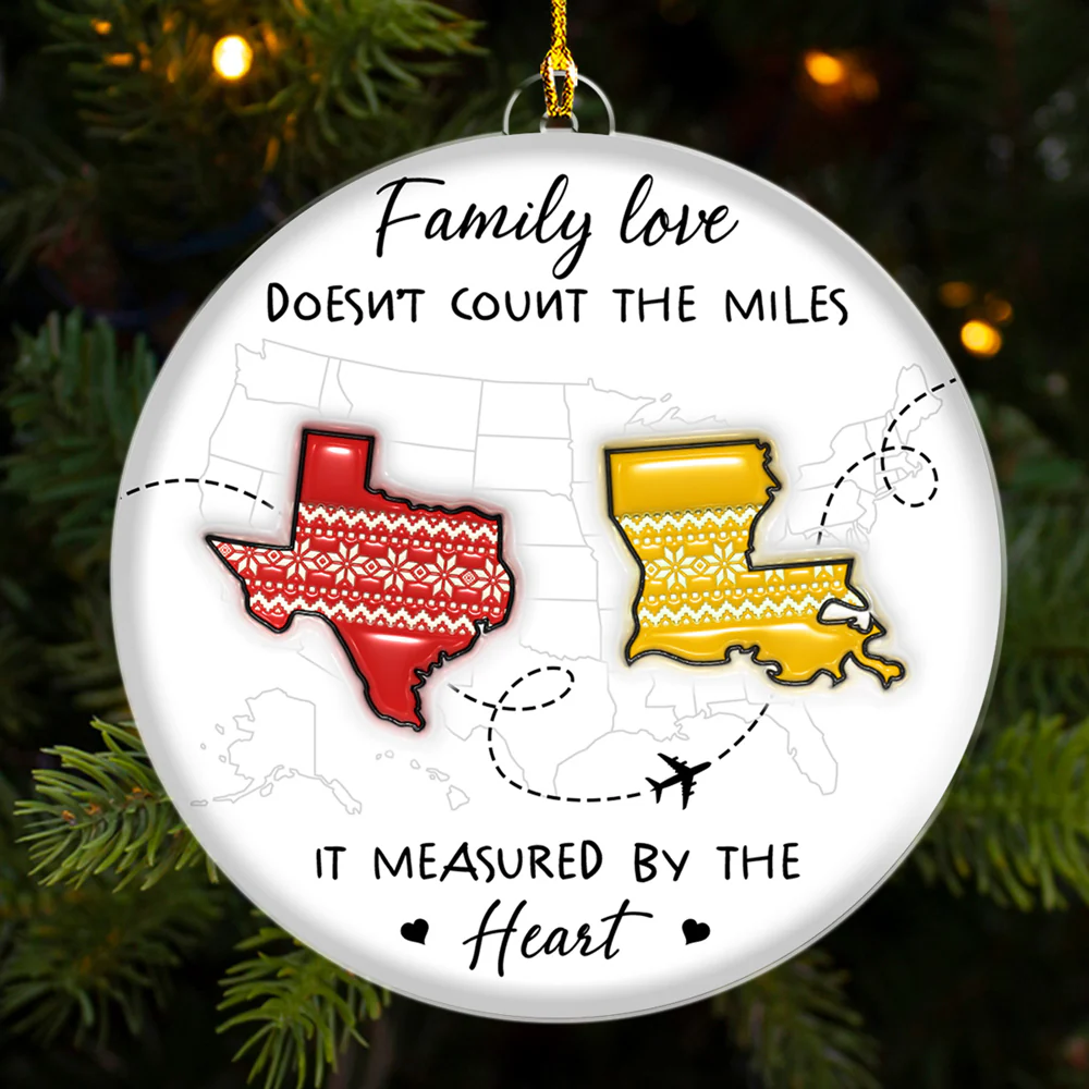 Measured By Heart - Personalized Custom Acrylic Ornament - Image 3