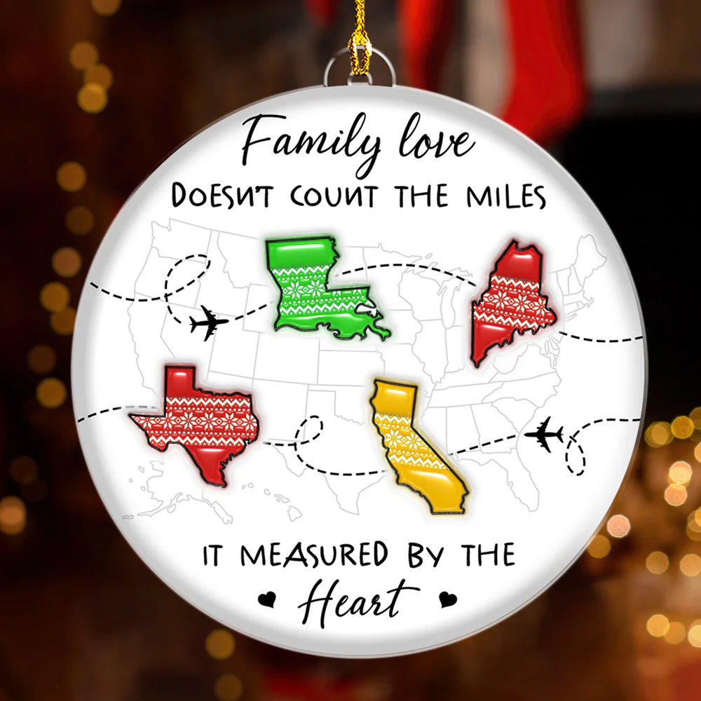 Measured By Heart - Personalized Custom Acrylic Ornament - Image 4