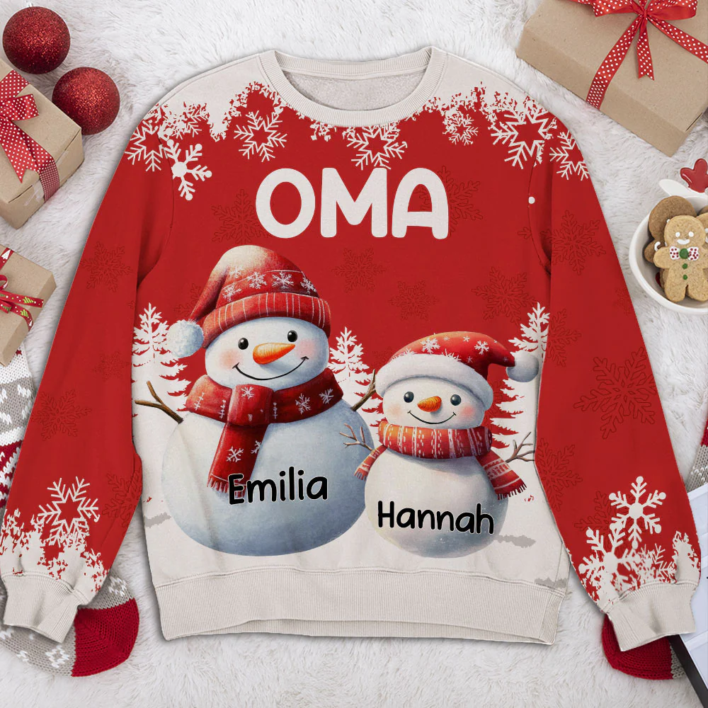 Meine Lieblingsmenschen Nennen Mich Großmutter - Personalisierbares Sweatshirt mit Rundumdruck - Image 2