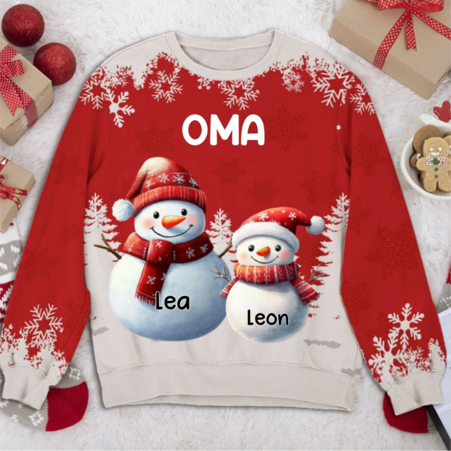Meine Lieblingsmenschen Nennen Mich Großmutter - Personalisierbares Sweatshirt mit Rundumdruck - Image 5