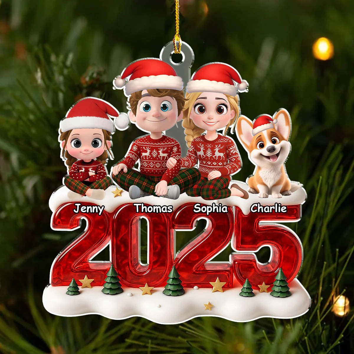 Memorable Year With My Family - Personalized Custom Acrylic Ornament - Image 2