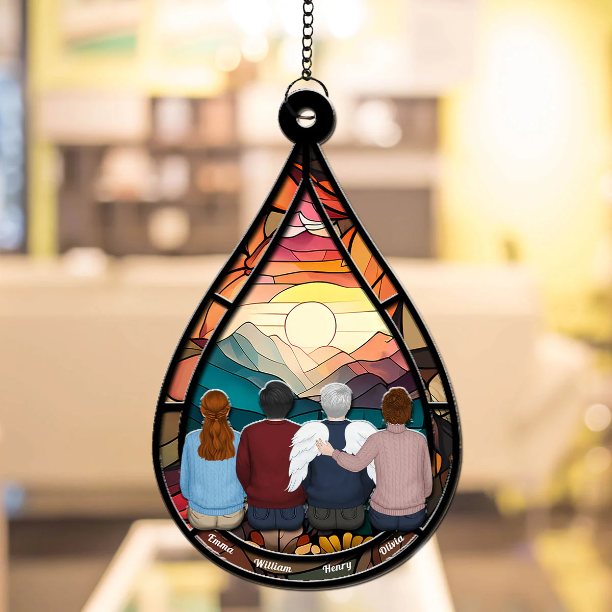 Memorial Teardrop Gift - Personalized Custom Suncatcher - Image 3