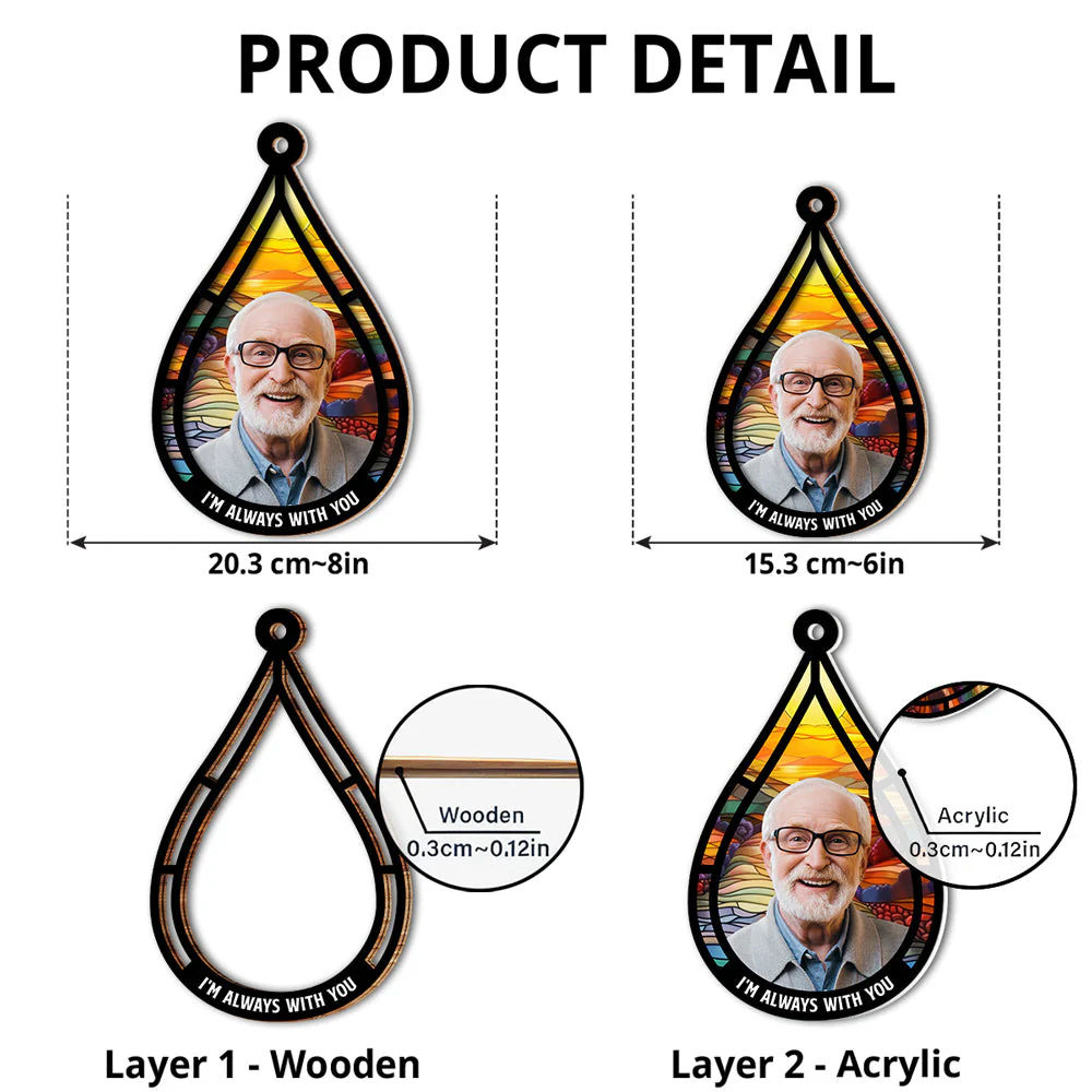 Memorial Teardrop Gift - Personalized Custom Suncatcher - Image 5