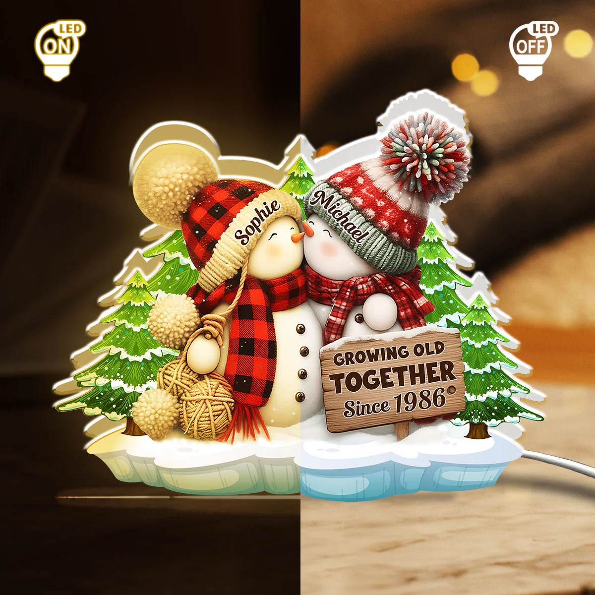 Merry And Bright Together - Personalized Light Box - Image 5