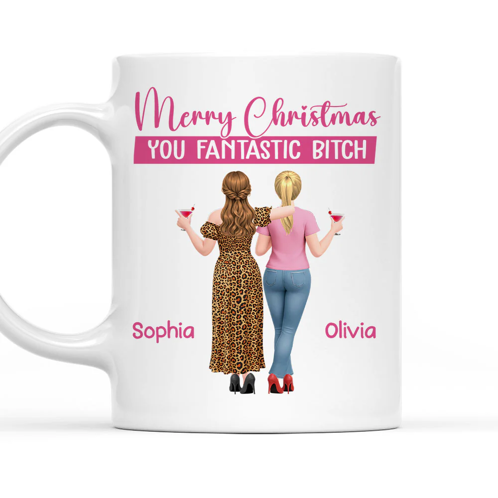 Merry Christmas My Bestie - Personalized Custom Coffee Mug