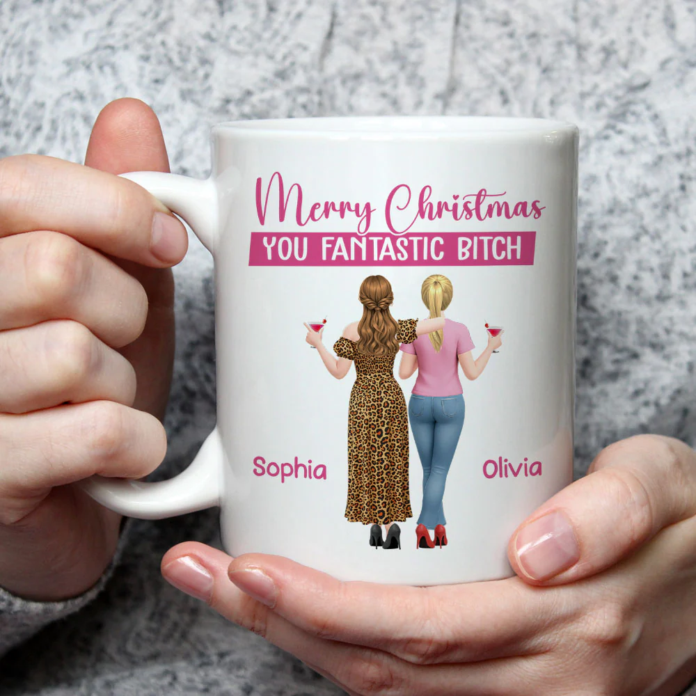 Merry Christmas My Bestie - Personalized Custom Coffee Mug - Image 2