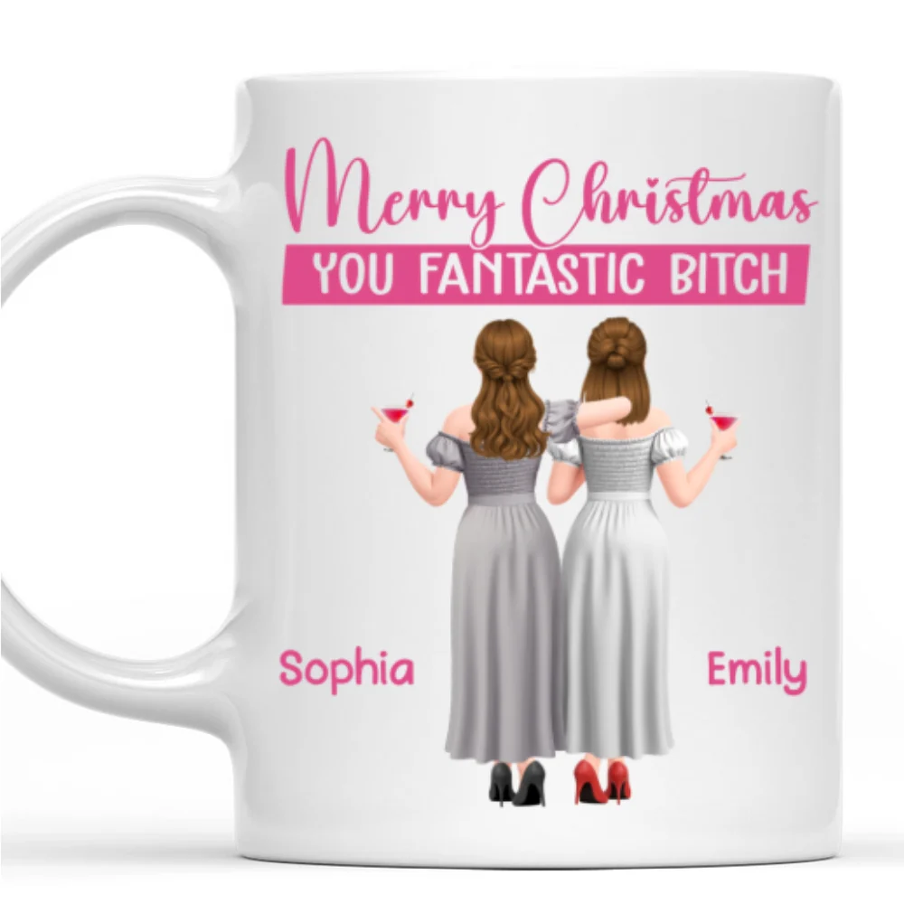 Merry Christmas My Bestie - Personalized Custom Coffee Mug - Image 7