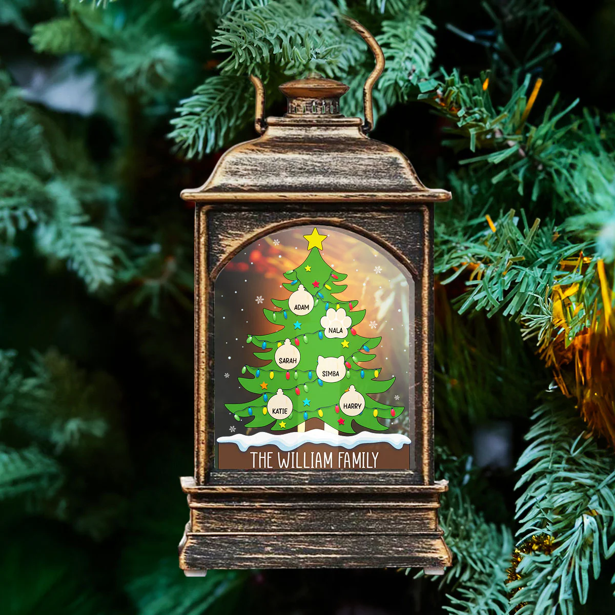 Merry Christmas - Personalized Custom Christmas Wind Lamp - Image 2