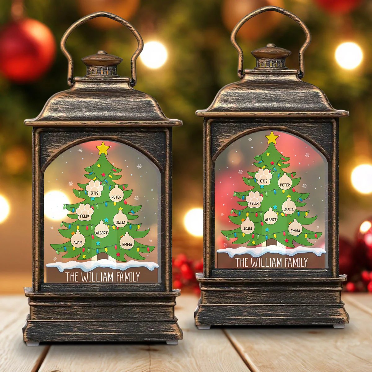 Merry Christmas - Personalized Custom Christmas Wind Lamp - Image 3