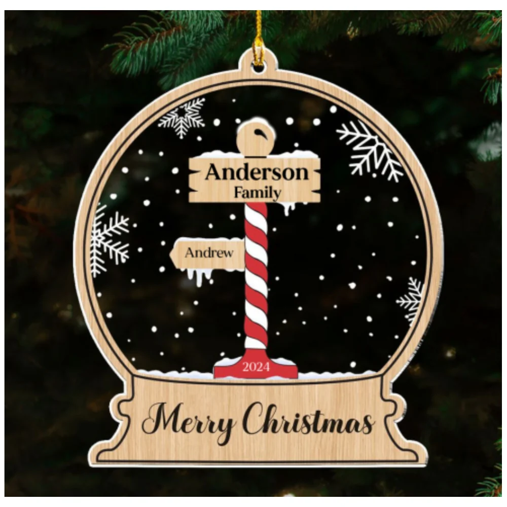 Merry Christmas - Personalized Custom Acrylic Ornament - Image 5