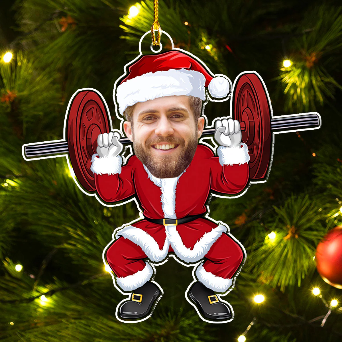 Merry Liftmas - Personalized Custom Acrylic Ornament - Image 2