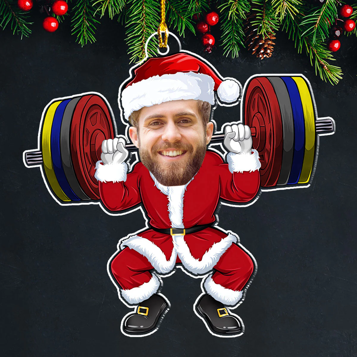 Merry Liftmas - Personalized Custom Acrylic Ornament - Image 4