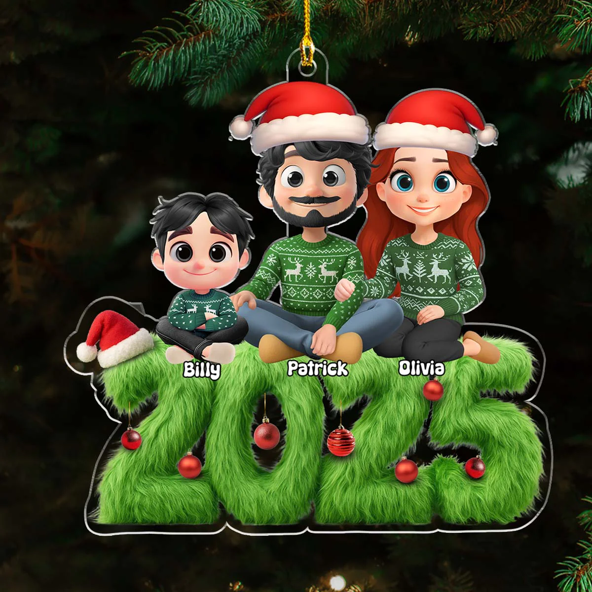 Merry Moments - Personalized Custom Acrylic Ornament - Image 2