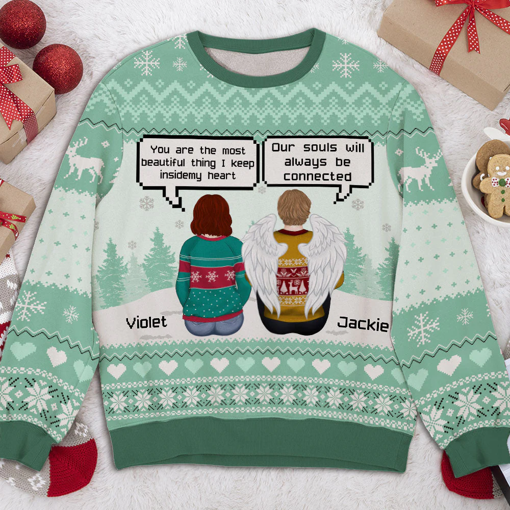 Message From Heaven - Personalized Custom All-Over-Print Sweatshirt - Image 2