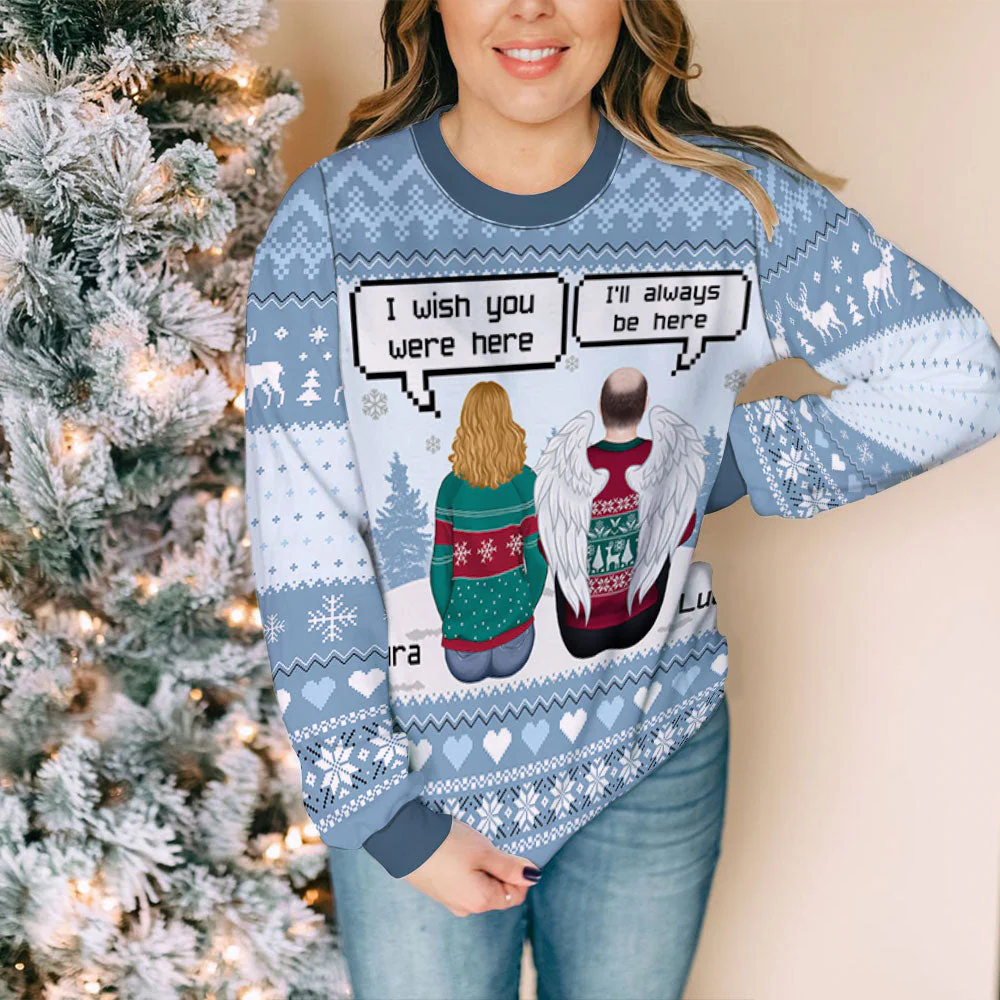Message From Heaven - Personalized Custom All-Over-Print Sweatshirt - Image 3