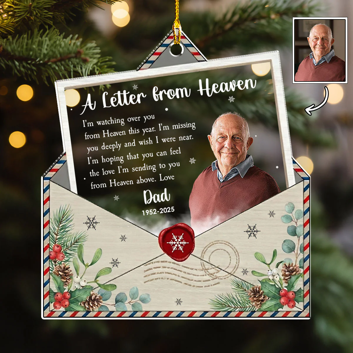 Message Of Love From Heaven - Personalized Custom Acrylic Ornament