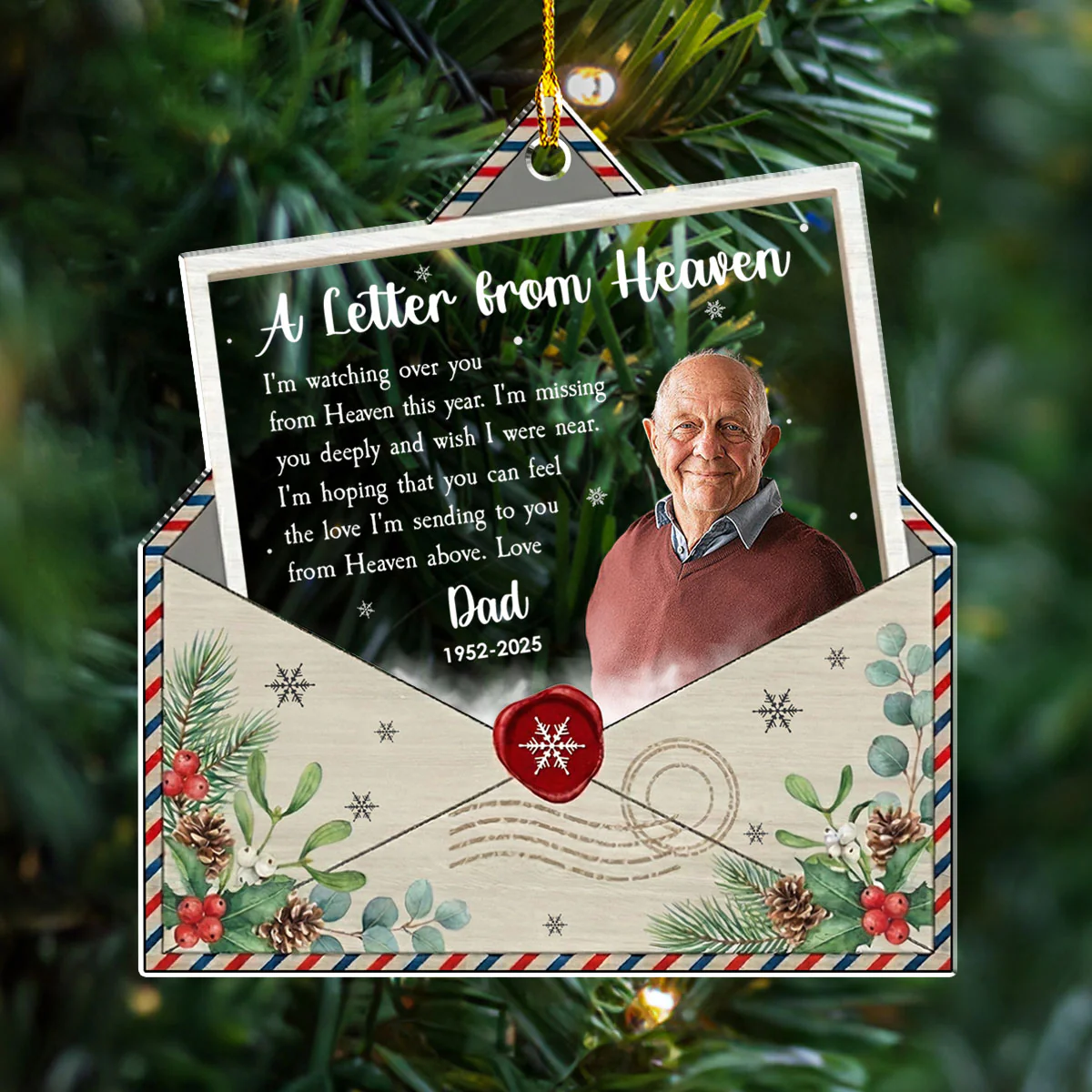 Message Of Love From Heaven - Personalized Custom Acrylic Ornament - Image 2