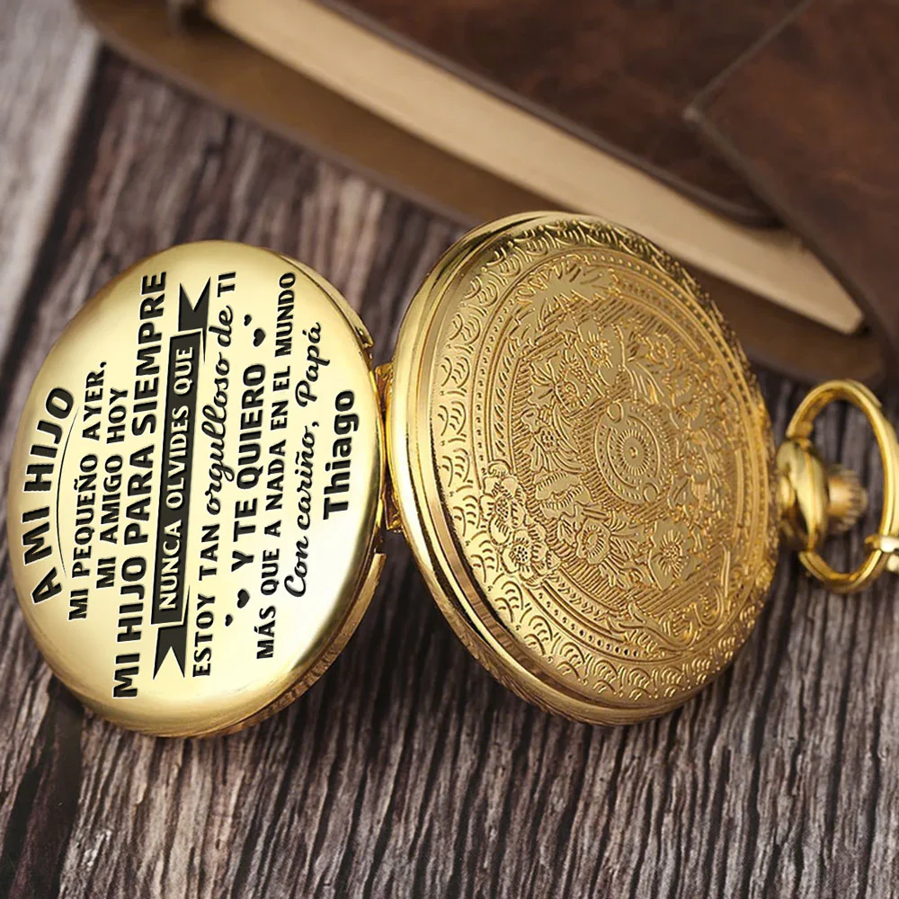Mi Hijo Para Siempre - Reloj de Bolsillo Personalizado - Image 2