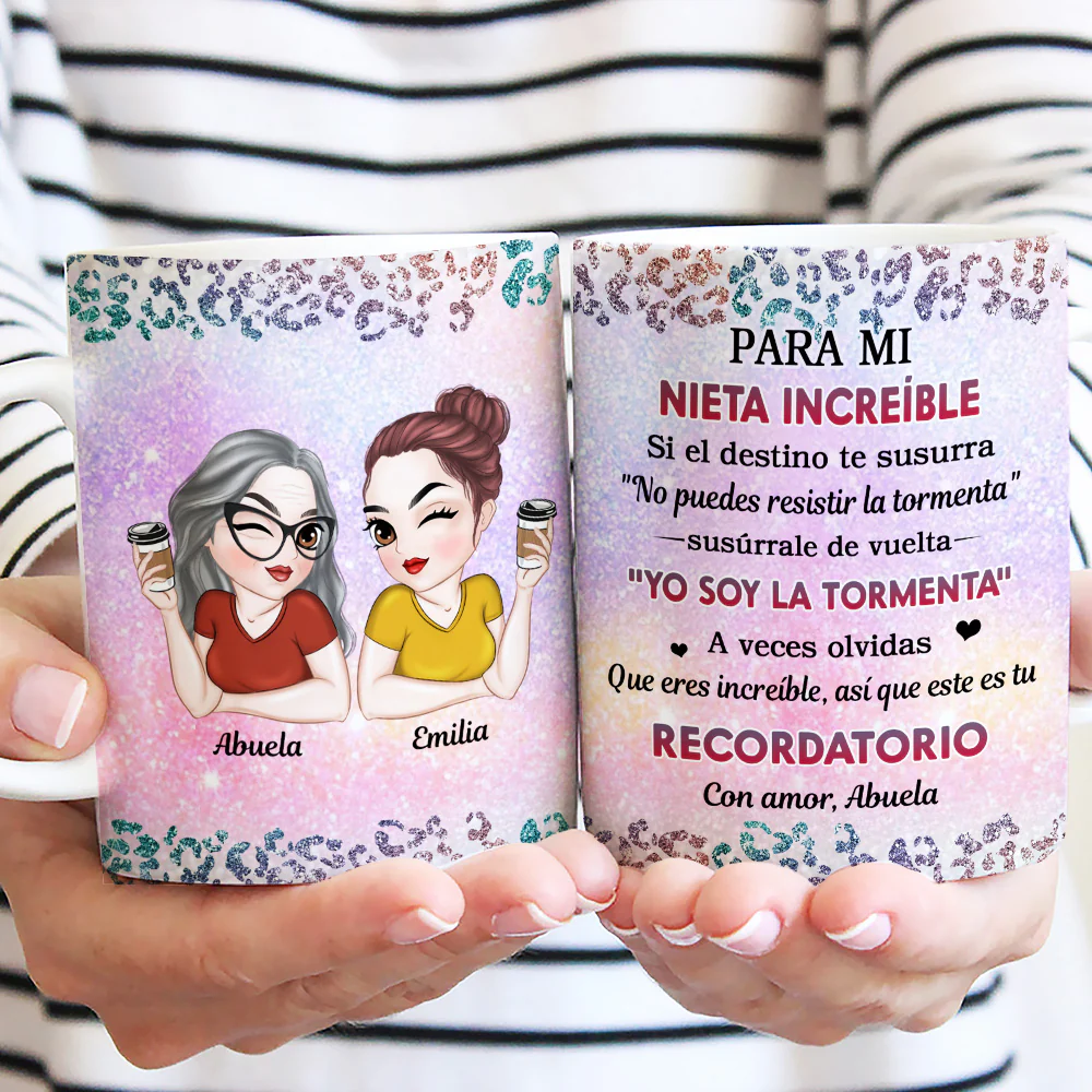 Mi Nieta Valiente - Taza de café personalizada - Image 3