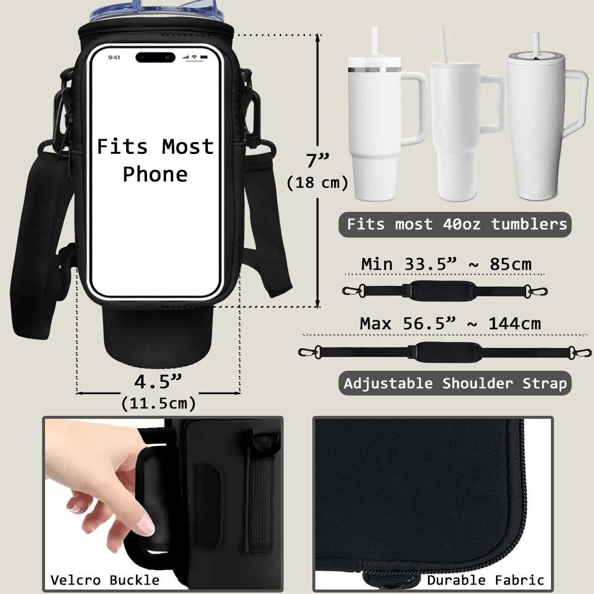 Might Be Wine - Personalized Custom 40oz Water Bottle Carrier Bag - Image 4