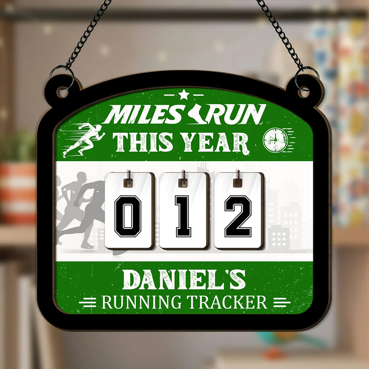 Miles Ran This Year - Personalized Custom Tracker Sign - Image 5