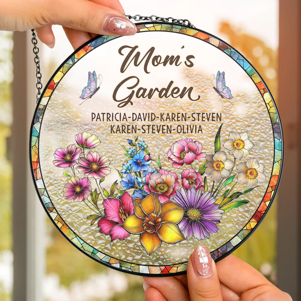 Mimi Garden Flower - Personalized Custom Window Hanging Suncatcher - Image 3