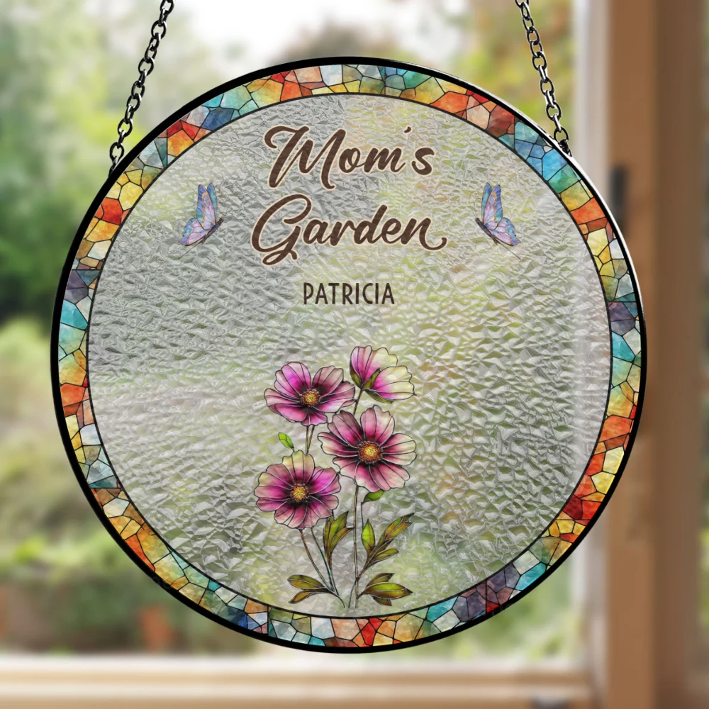 Mimi Garden Flower - Personalized Custom Window Hanging Suncatcher - Image 5