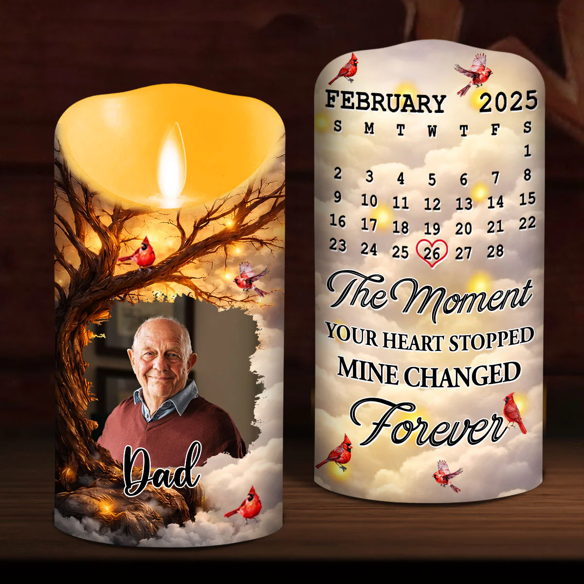 Mine Changed Forever From That Moment - Personalized Custom LED Candle - Image 4