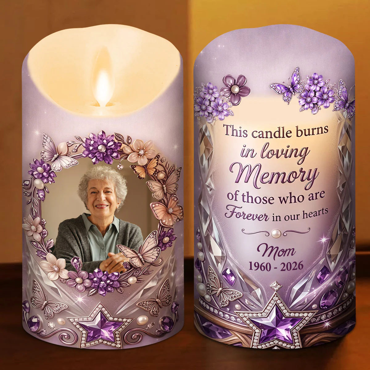 Mine Changed Forever Mom 2 - Personalized Custom LED Candle - Image 5