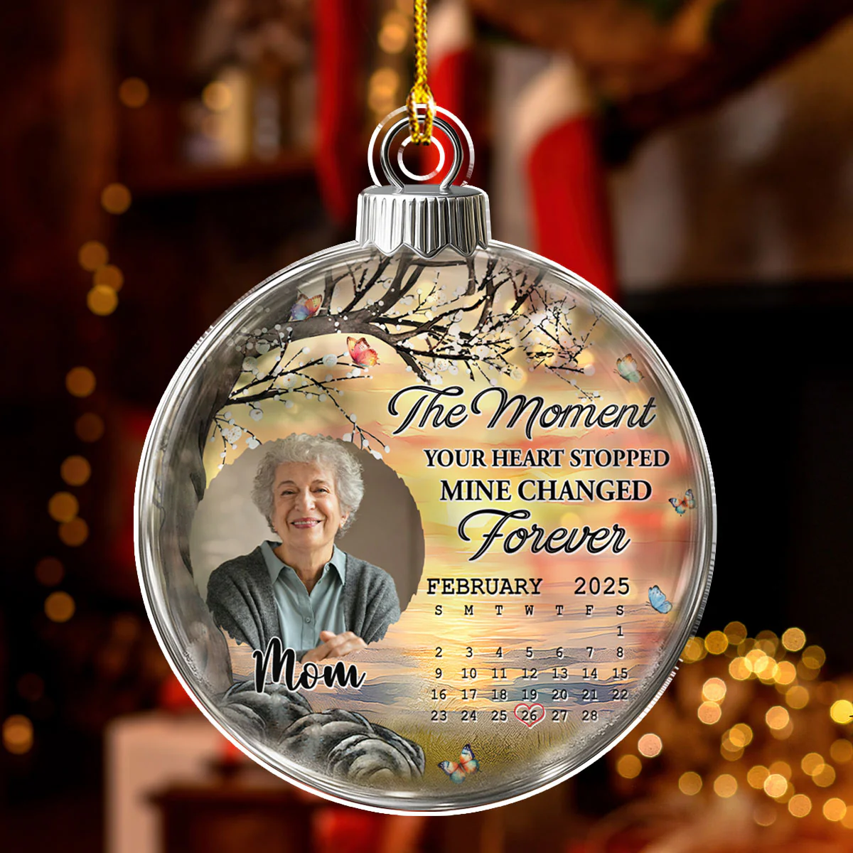 Mine Changed Forever - Personalized Custom Acrylic Ornament - Image 5