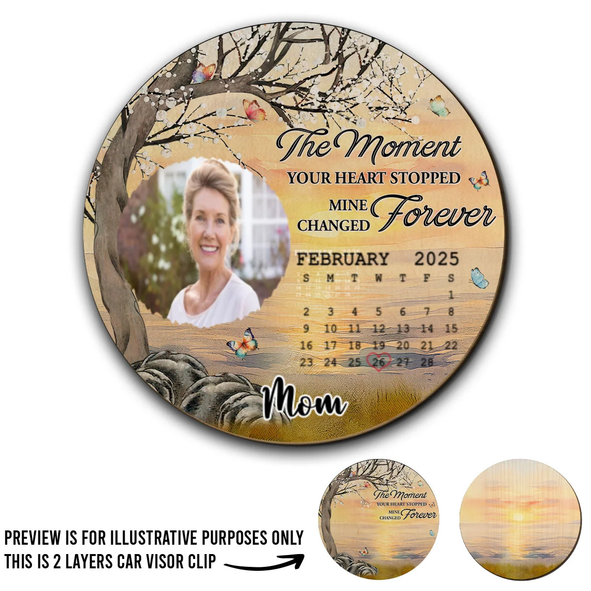 Mine Changed Forever - Personalized Custom Car Visor Clip - Image 6