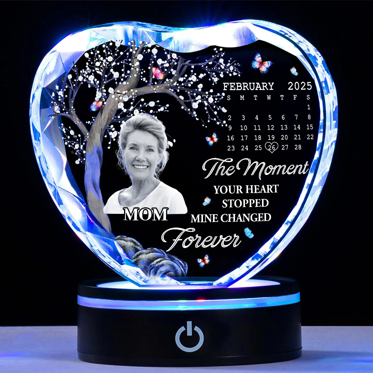 Mine Changed Forever - Personalized Custom Crystal Led Light